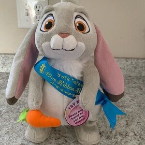 Disney Sophia the First Clover PLUSH blue ribbon Bunny DANCING animated vintage